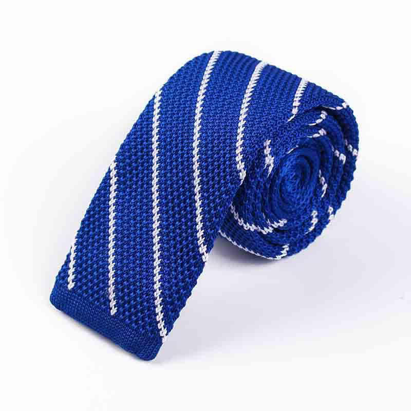 Men's Diagonal Striped Knitted Necktie