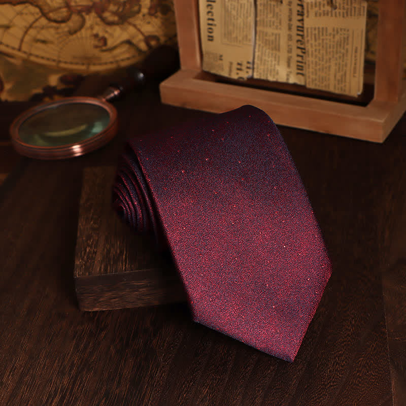 Men's Burgundy Little Dots Necktie - image 1