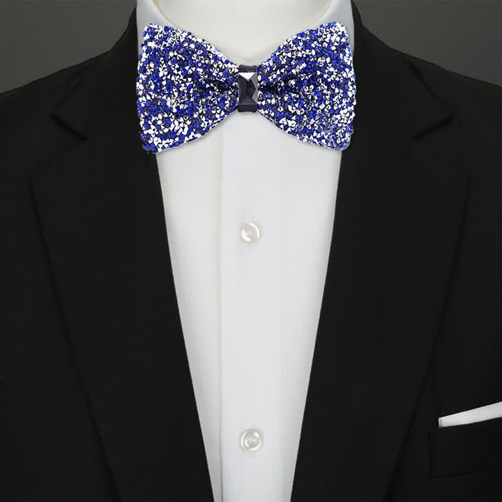 Men's Sparkle Star Glitter Crystal Bow Tie