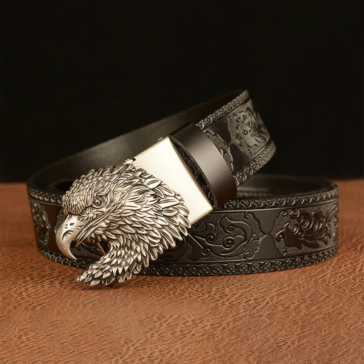 Men's Three-dimensional Eagle Head Leather Belt