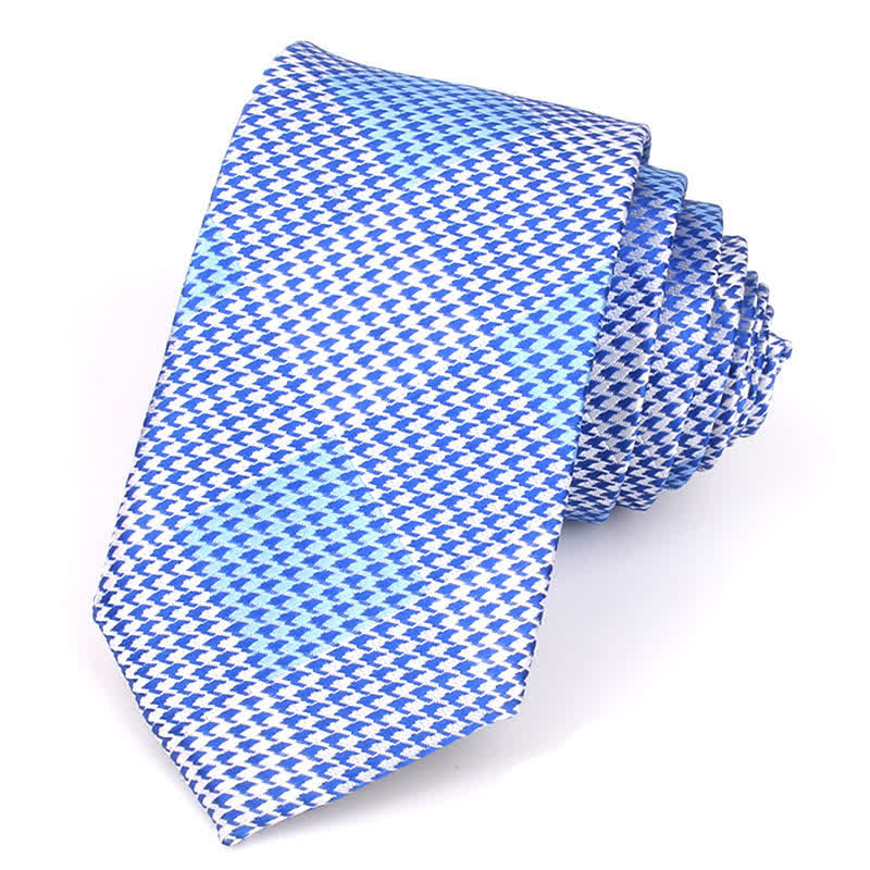 Men's Visual Patchwork Large Check Necktie