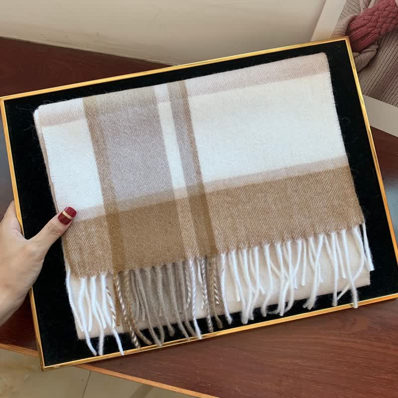 Unisex Lamb Edinburgh Big Warm Plaid Scarf - #28 - image 47