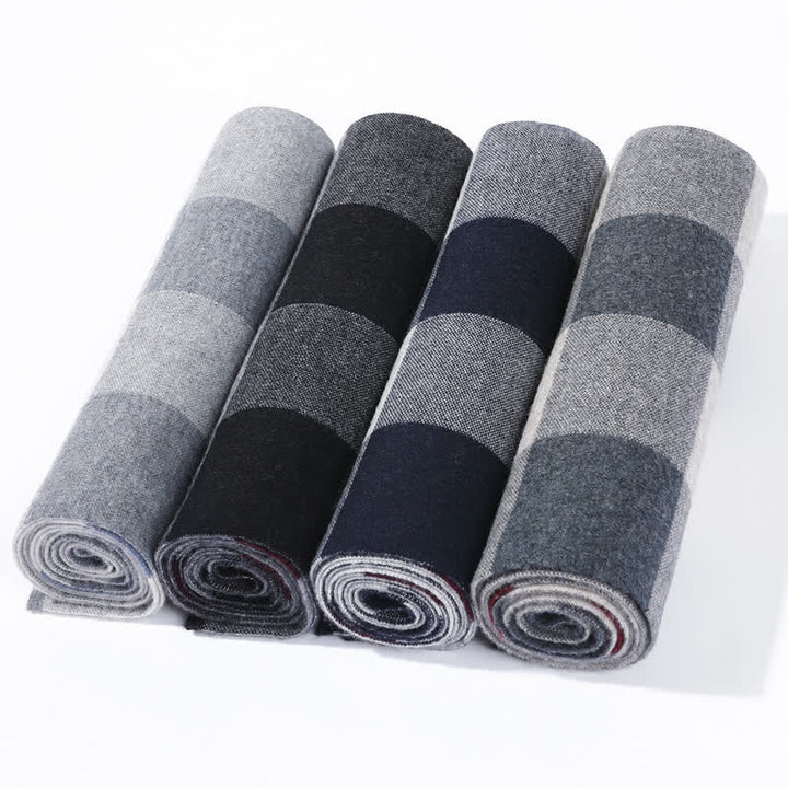 Men's Leisure Business Plaid Pure Wool Scarf