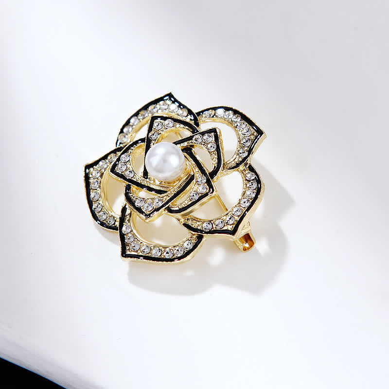 Women's Decorative Hollow Camellia Brooch