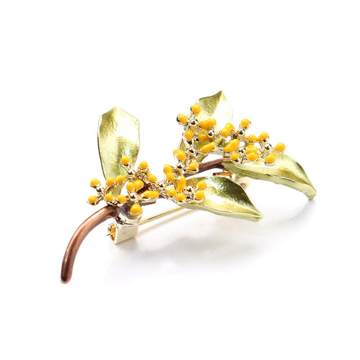 Women's Fragrans Leaves Branch Brooch