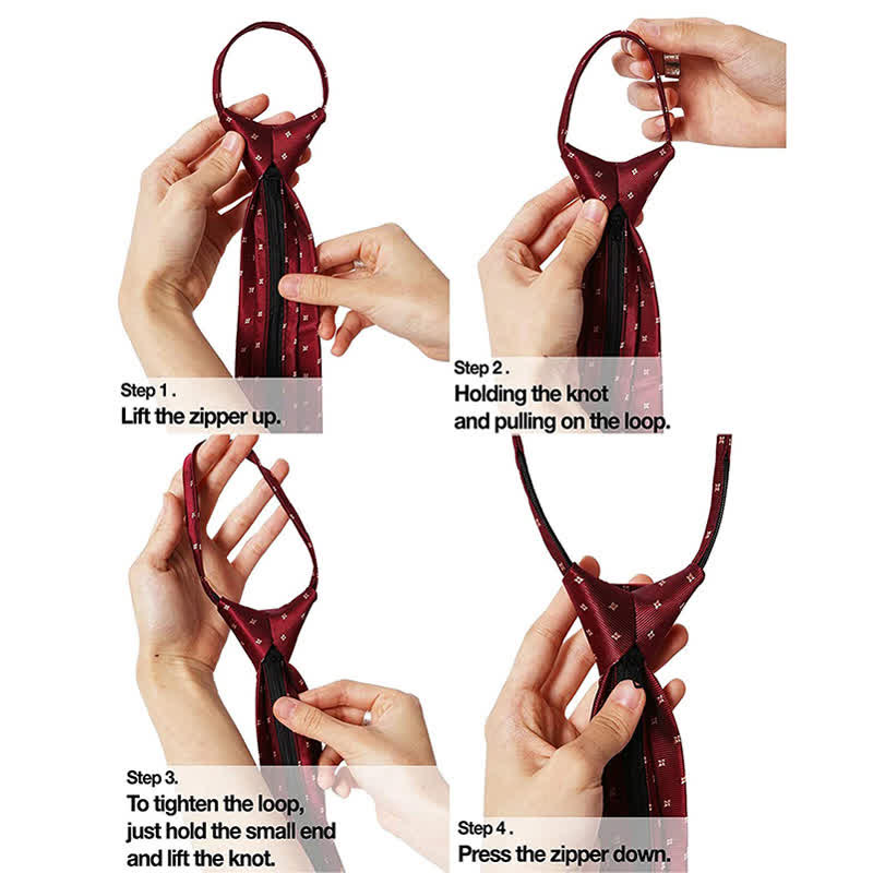 Men's Official Zipper Tie Wedding Necktie - image 7