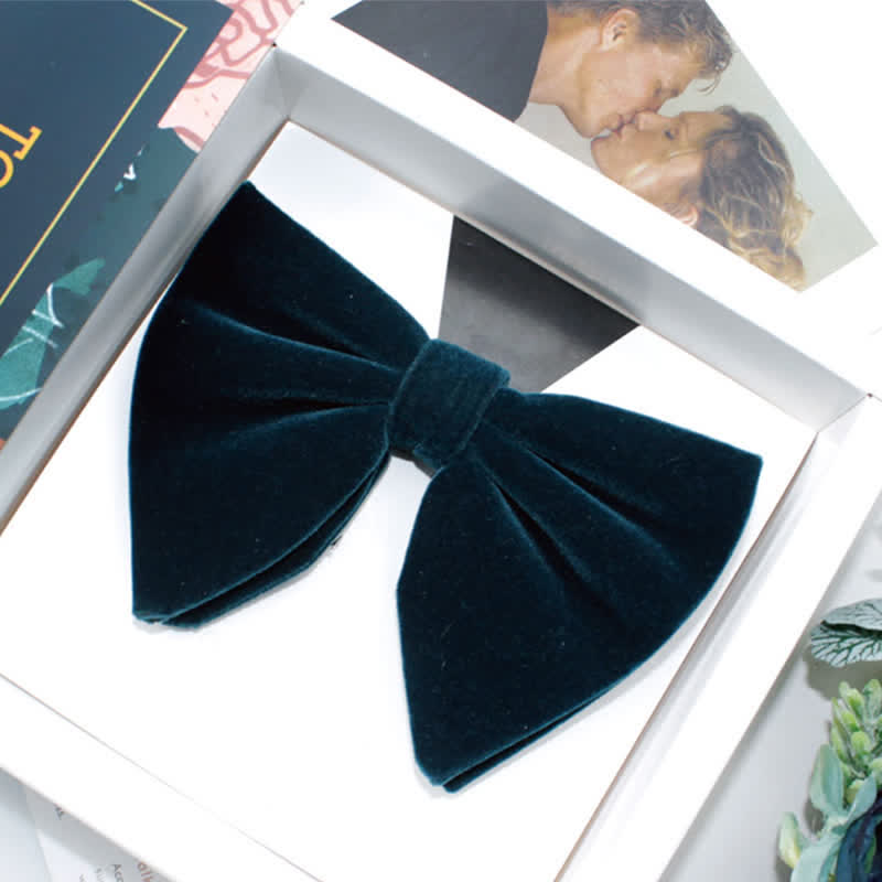 Men's Gentleman Oversize Droopy Velvet Bow Tie