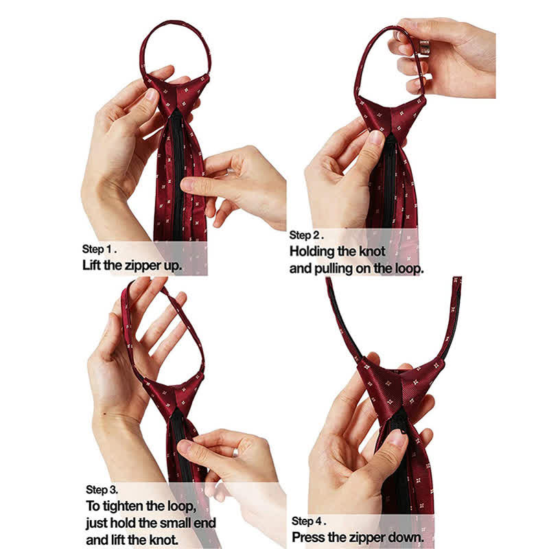 Men's Casual Zipper Tie Paisley Necktie - image 6