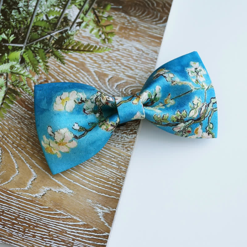 Men's Almond Blossom Tree Art Bow Tie