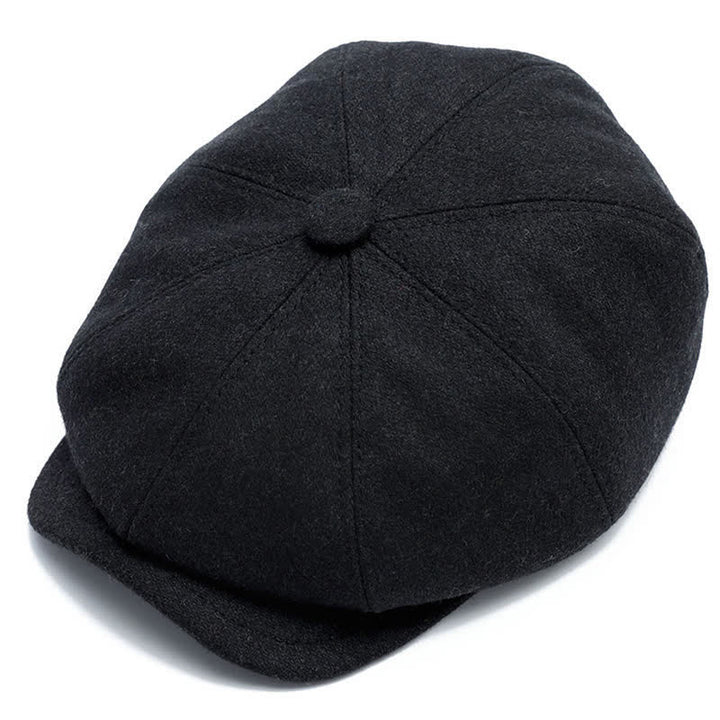  Classic Newsboy Flat Cap with Earflap Beret - Dark Gray - Adjustable (about 22"-23 5/8") - image 8