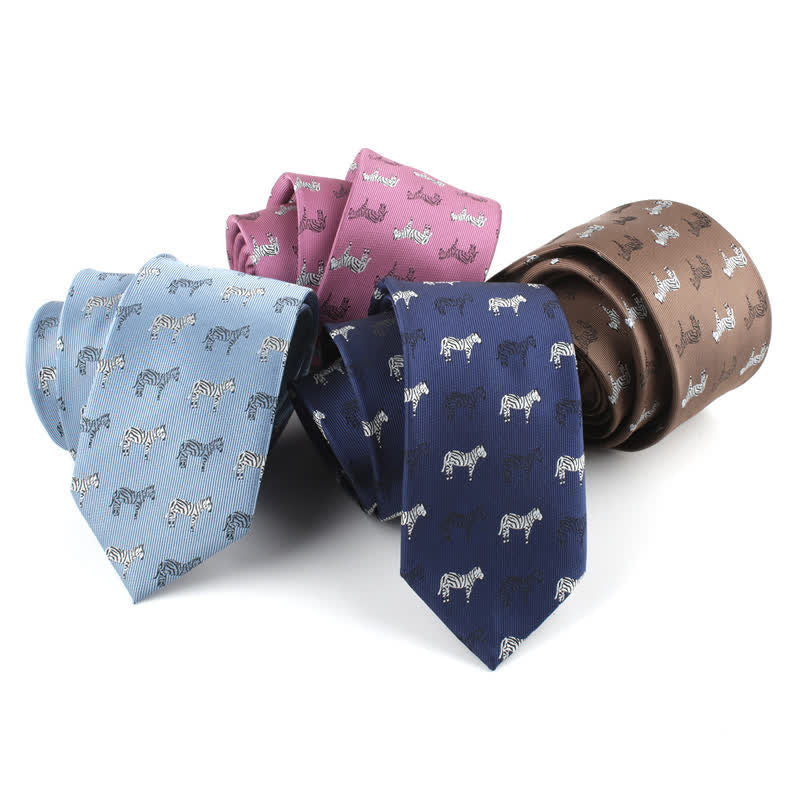 Men's Animals Poker Motifs Necktie - image 0