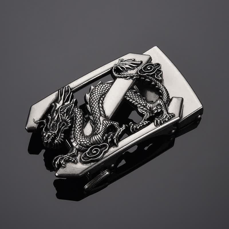 Men's DIY Letter Z Dragon Automatic Buckle Leather Belt