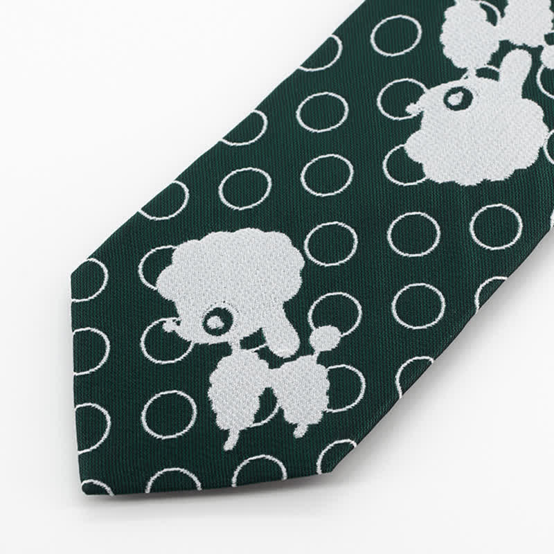 Men's Green & White Sheep Necktie