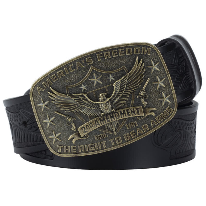 Men's Retro Eagle America's Freedom Leather Belt