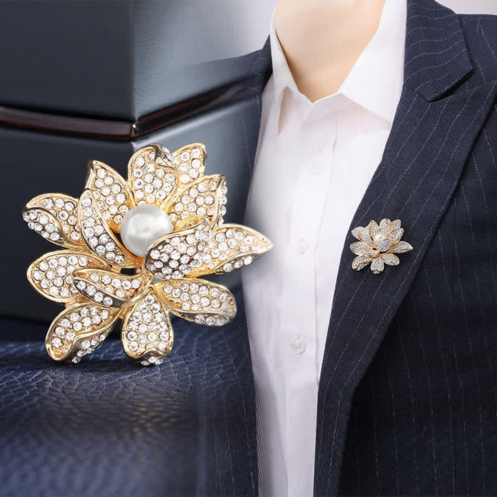 Women's Temperament Bead Lotus Brooch