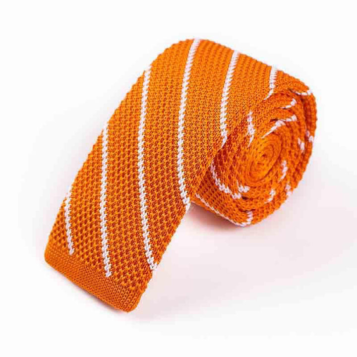 Men's Diagonal Striped Knitted Necktie