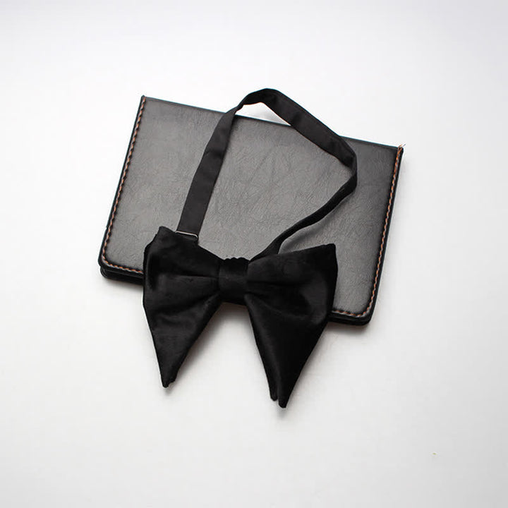 Men's Velvet Oversized Pointed Wedding Bow Tie