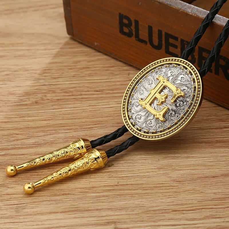 Western Cowboy Shirt Accessory Alphabet A To Z Bolo Tie