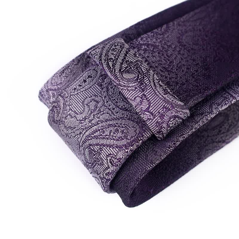 3Pcs Men's Gradient Color Paisley Necktie Set - image 3