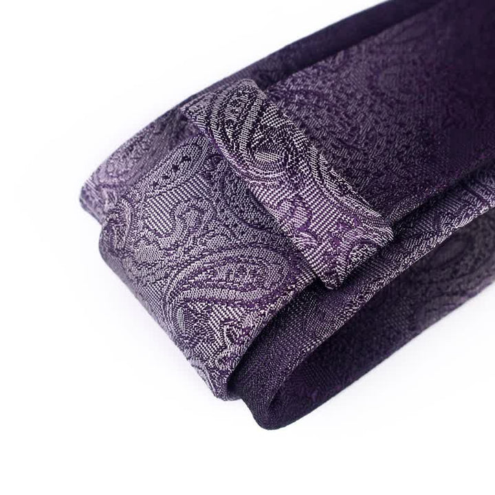 3Pcs Men's Gradient Color Paisley Necktie Set - image 3