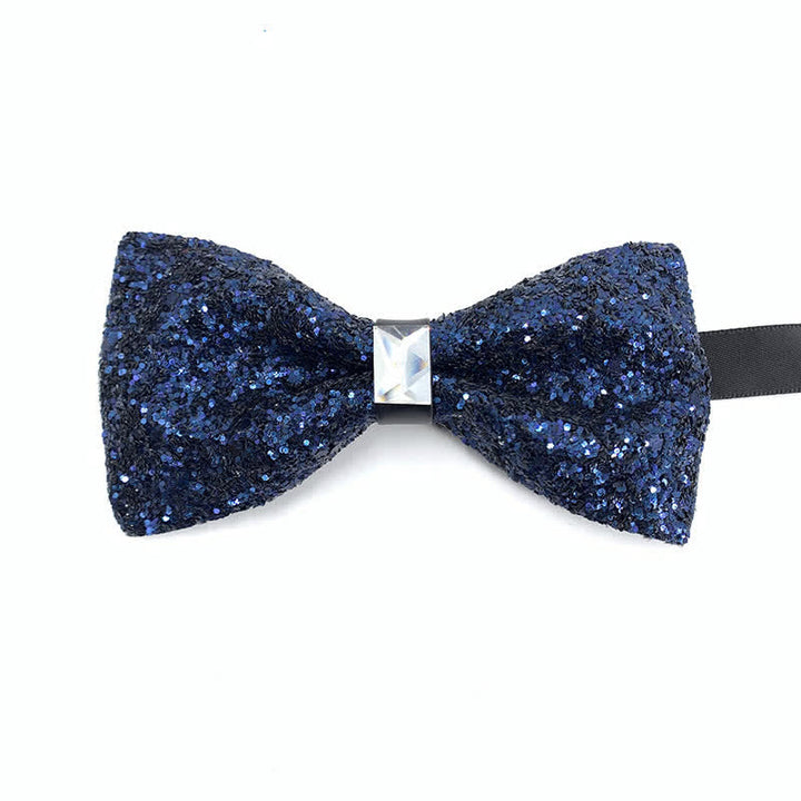 Men's Shiny Sequins Fancy Bow Tie