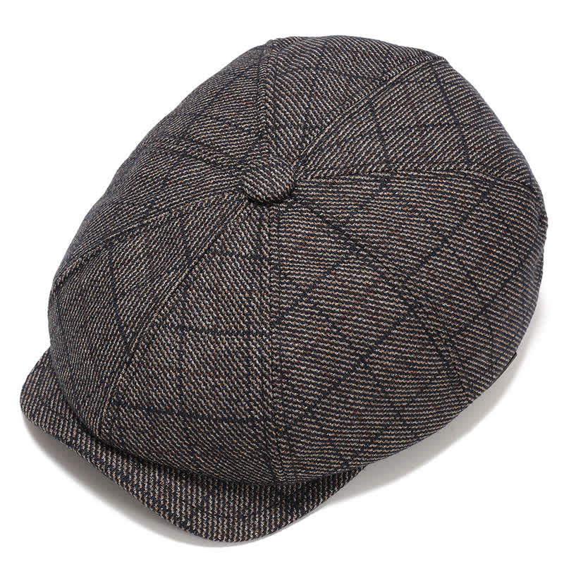  Classic Newsboy Flat Cap with Earflap Beret - Coffee - Adjustable (about 22"-23 5/8") - image 12