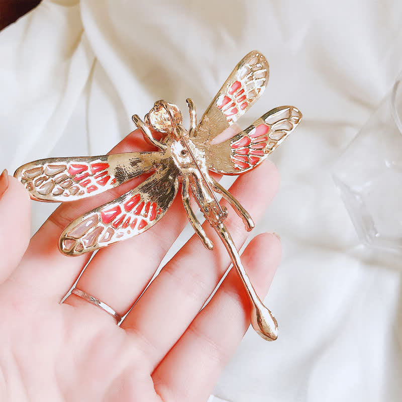 Women's Luxurious Palace Dragonfly Rhinestone Brooch