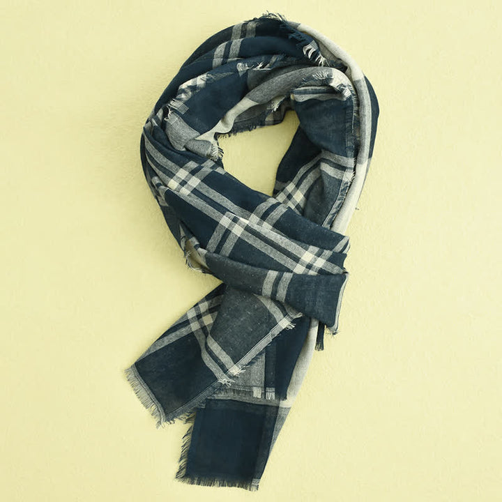 Men's Causal British Style Plaid Scarf - image 3
