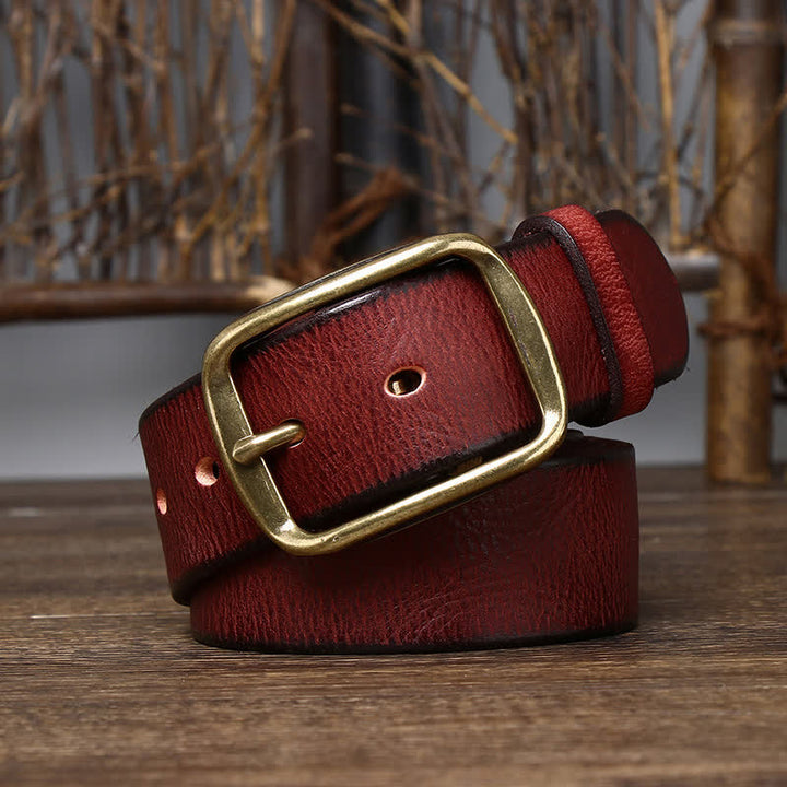 Men's Chic Distressed Cracked Leather Belt