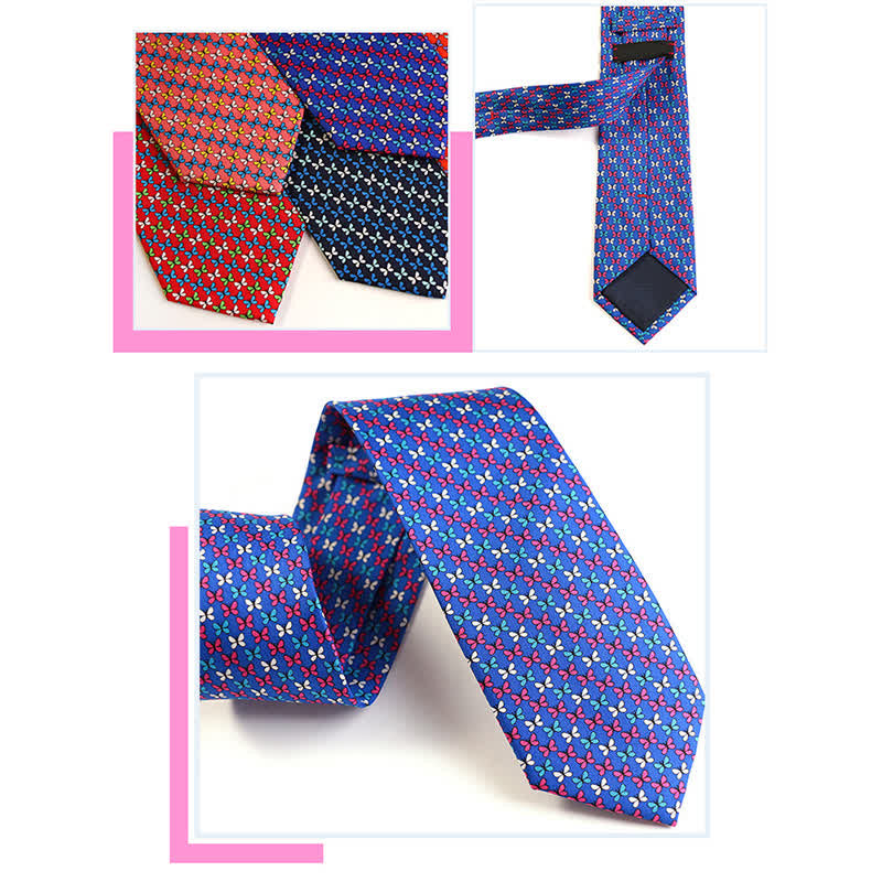 Men's Dancing Animal Motifs Pure Silk Necktie - image 3
