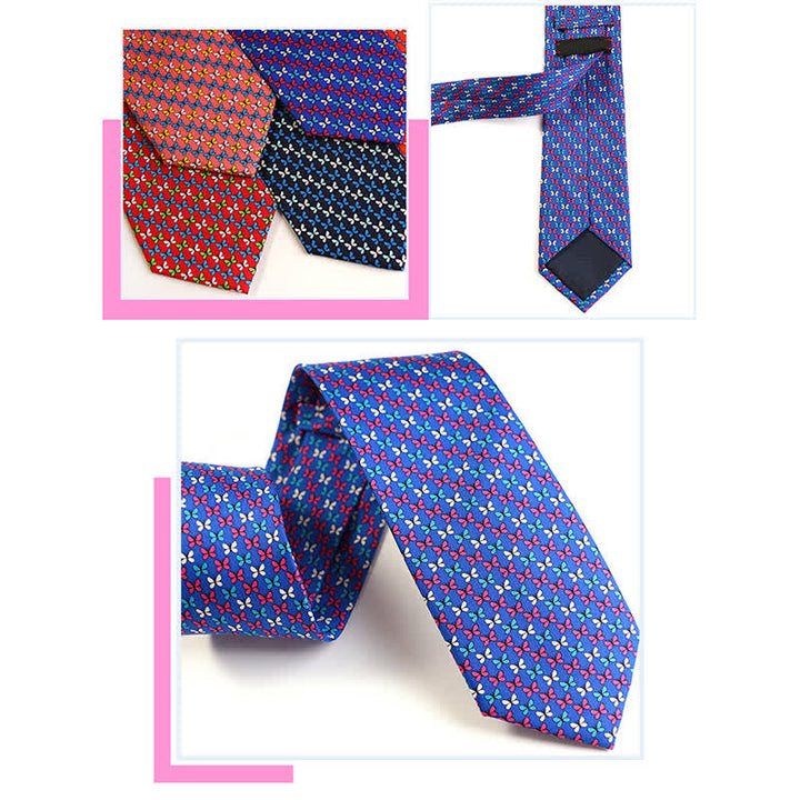 Men's Dancing Animal Motifs Pure Silk Necktie - image 3