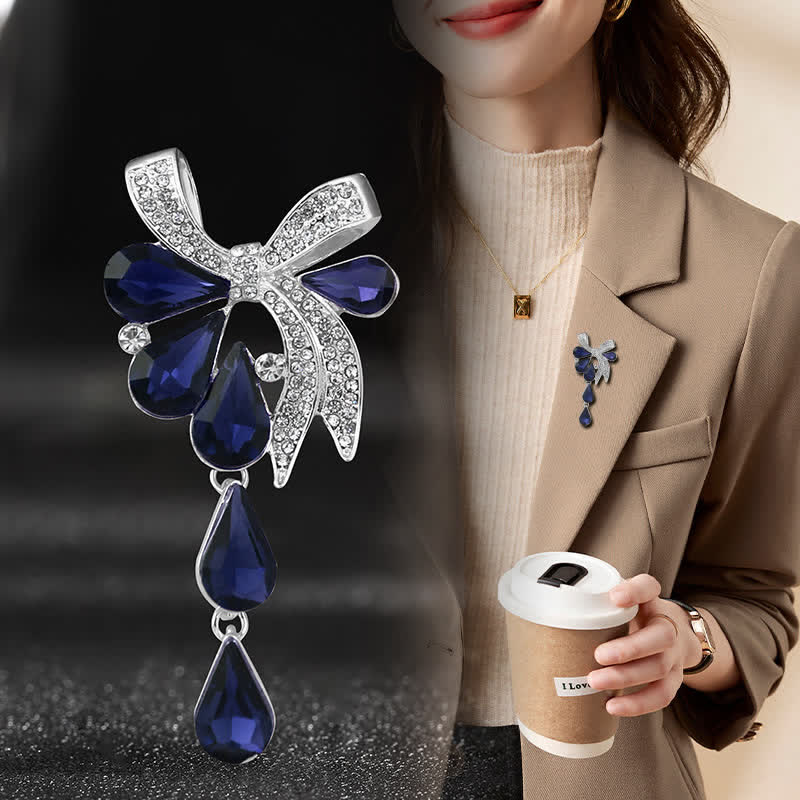 Women's Novelty Teardrop Bowknot Brooch