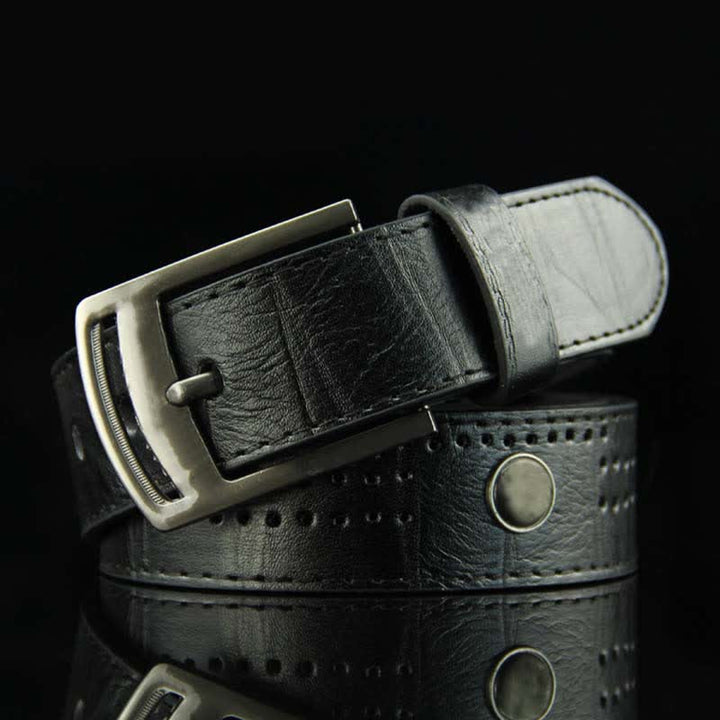 Men's Casual Punk Rivet Antique Hollow Leather Belt