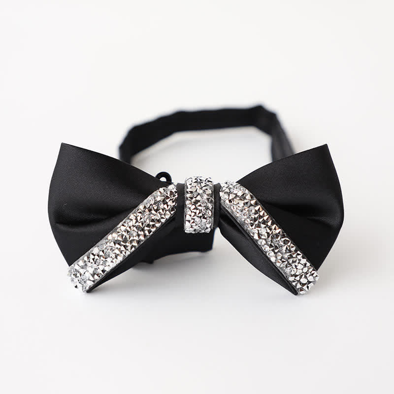 Men's Sparkling Rhinestone Wedding Bow Tie