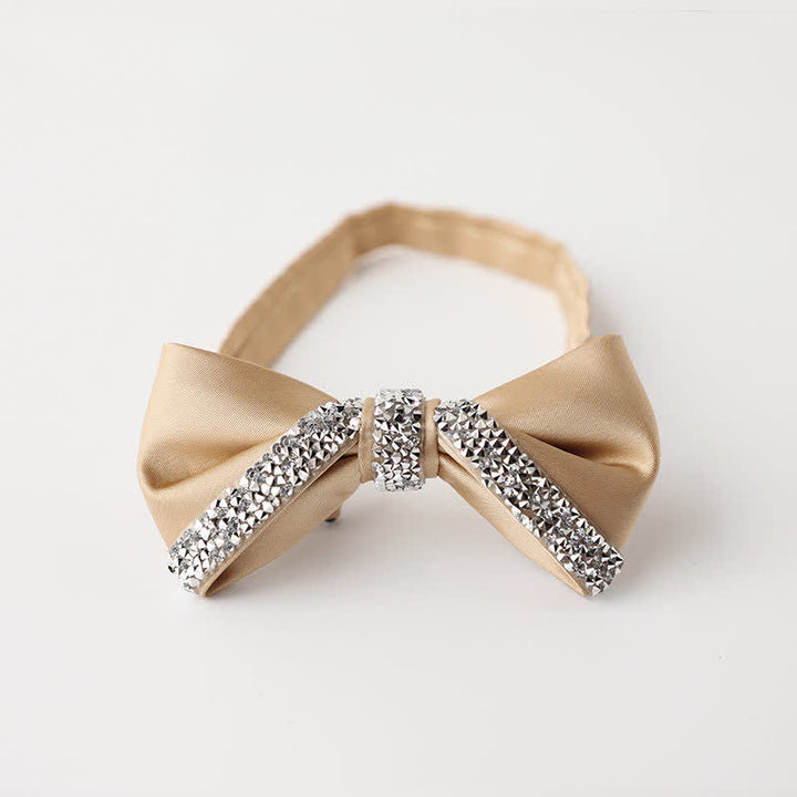 Men's Sparkling Rhinestone Wedding Bow Tie