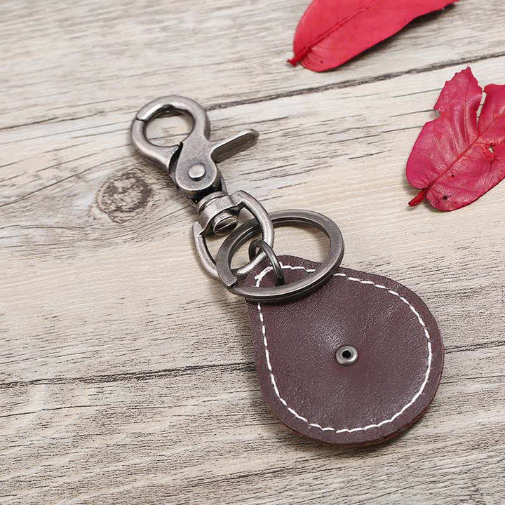 Lone Star Medallion Pendant Leather Keychain - image 2
