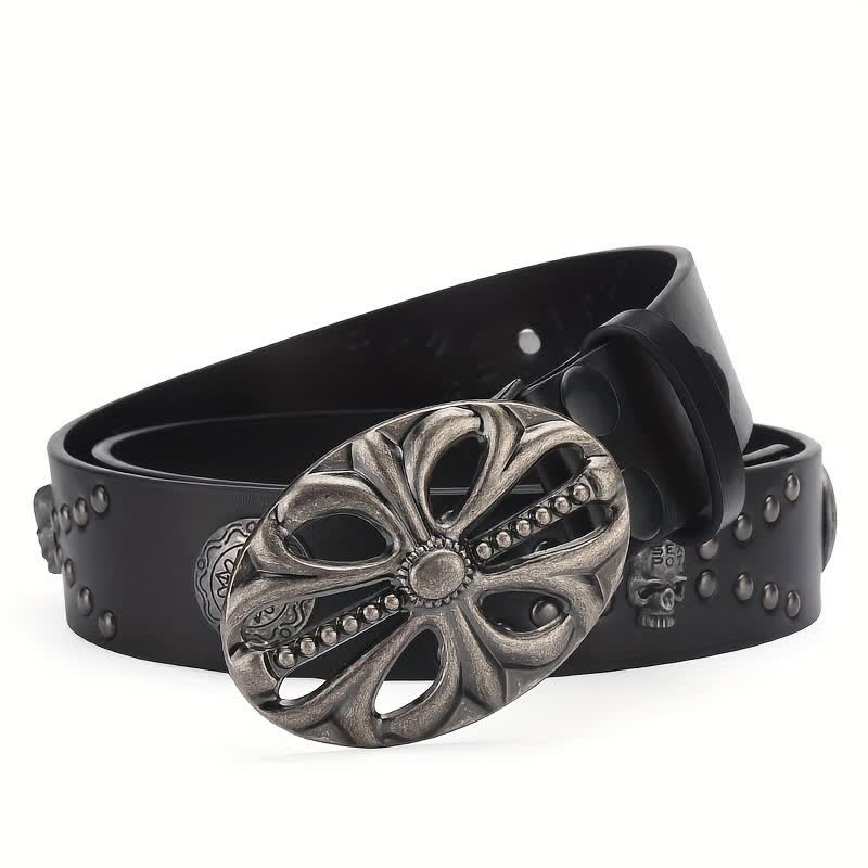 Bohemian Style Vintage Skeleton Riveted Leather Belt