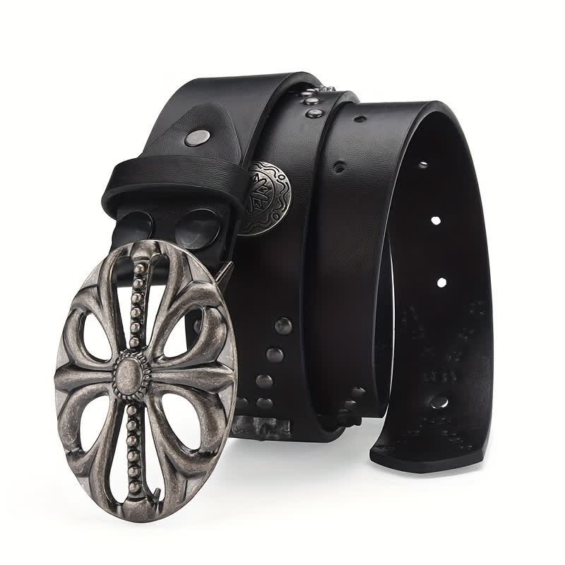 Bohemian Style Vintage Skeleton Riveted Leather Belt