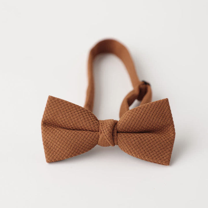 Men's Morandi Theme Solid Color Bow Tie