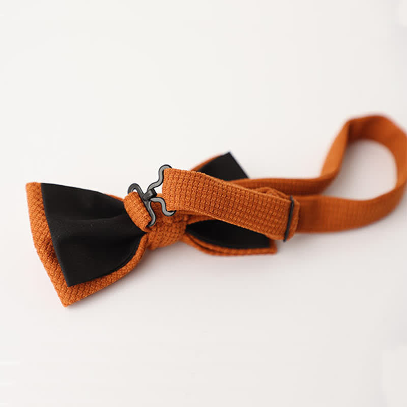 Men's Morandi Theme Solid Color Bow Tie