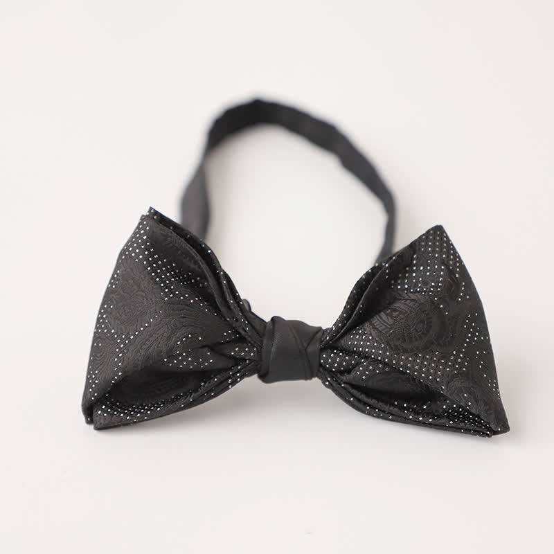 Men's Noble Black Micro Pattern Bow Tie