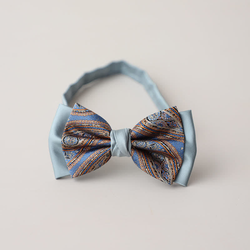 Men's Vintage Paisley Double Layered Bow Tie