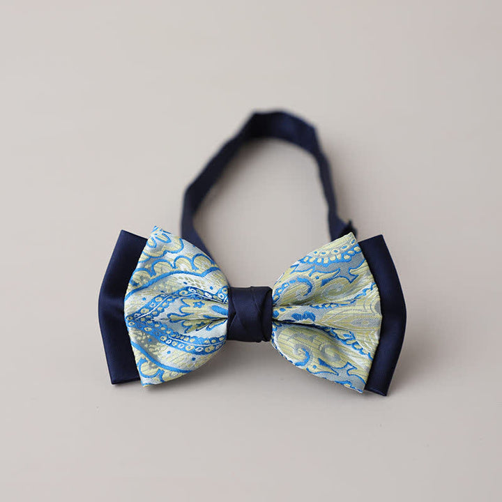 Men's Vintage Paisley Double Layered Bow Tie