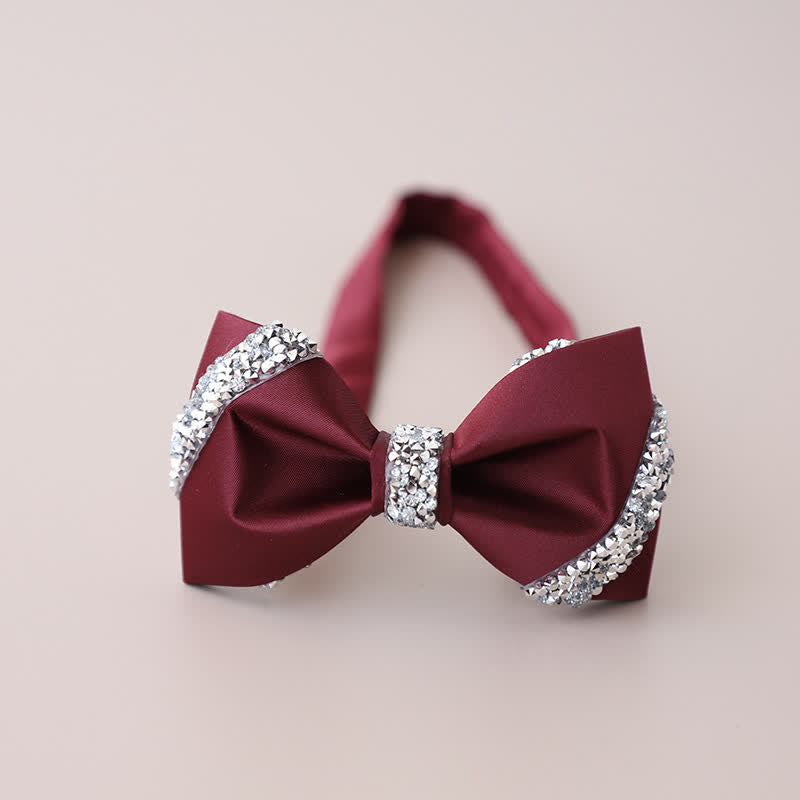 Men's Classic Rhinestone Embellished Bow Tie