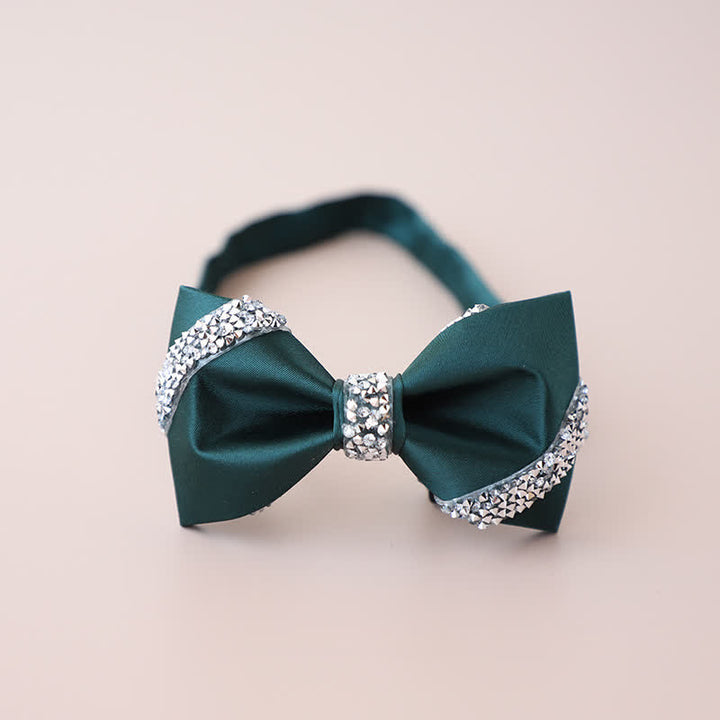 Men's Classic Rhinestone Embellished Bow Tie