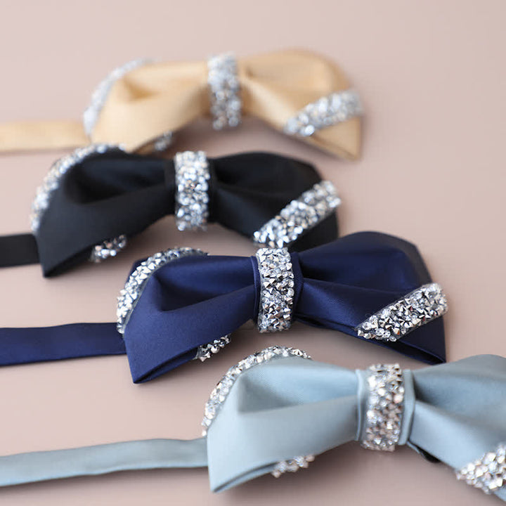 Men's Classic Rhinestone Embellished Bow Tie