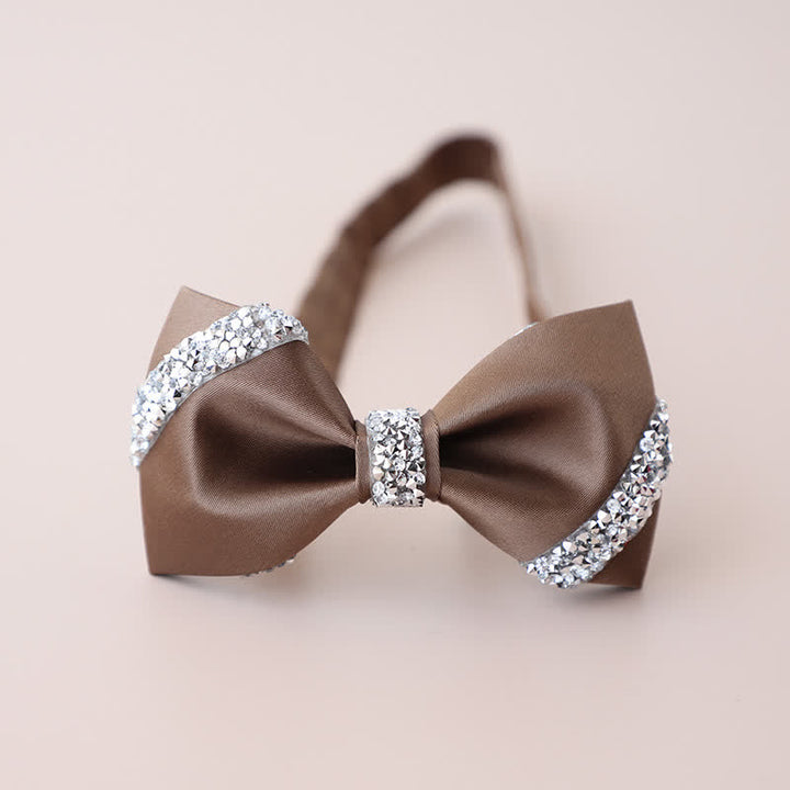 Men's Classic Rhinestone Embellished Bow Tie