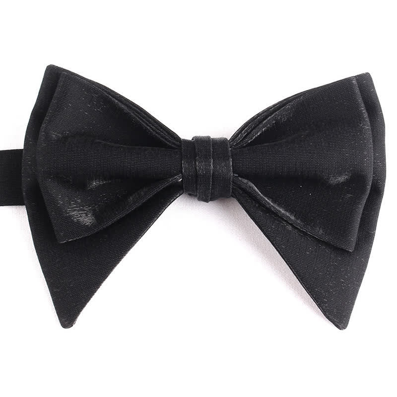 Men's Irregular Double Layer Oversized Pointed Bow Tie