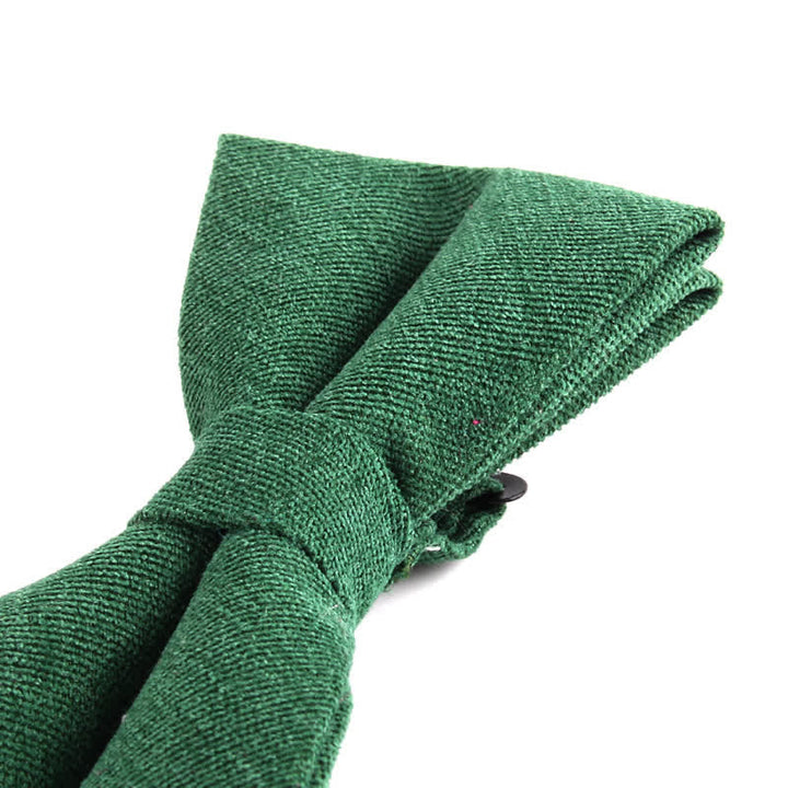 Men's Suede Solid Candy Color Formal Bow Tie