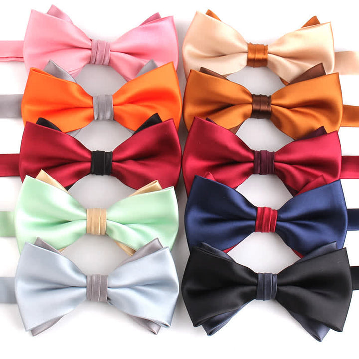 Men's Luxury Two Tone Double Layered Bow Tie